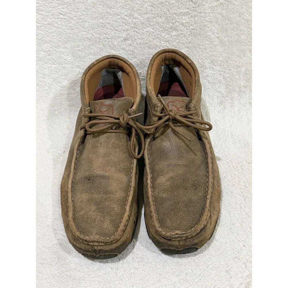 Twisted X The Original Leather Chukka Driving Moc Mens Size 10.5 M Brown MDM0003